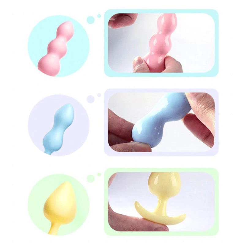 3 PCS Set Soft Silicone Anal Plug