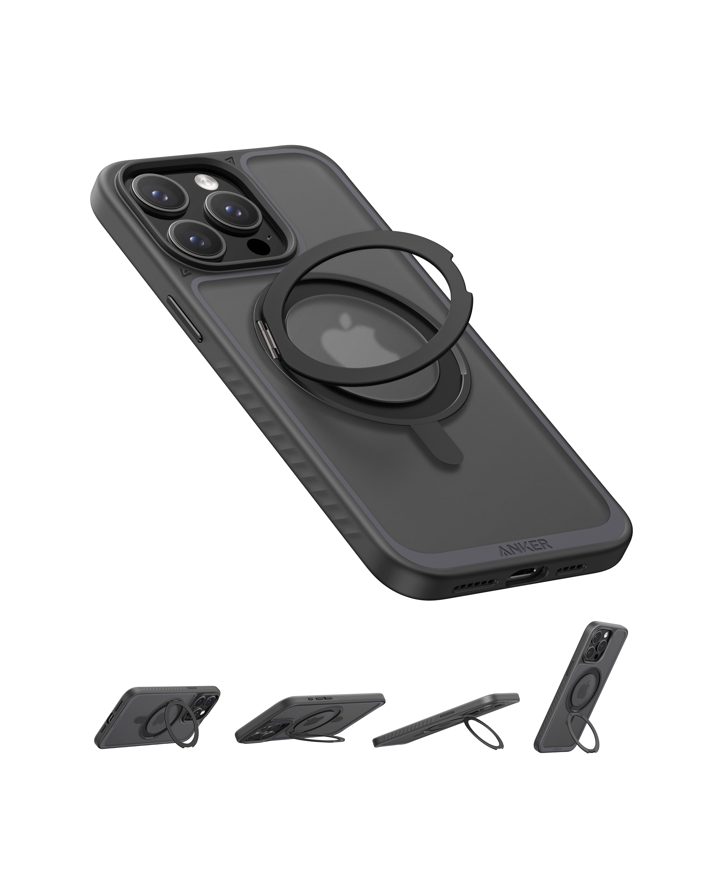 Anker Magnetic Phone Case with Ring Stand (For iPhone 15 Pro Max)