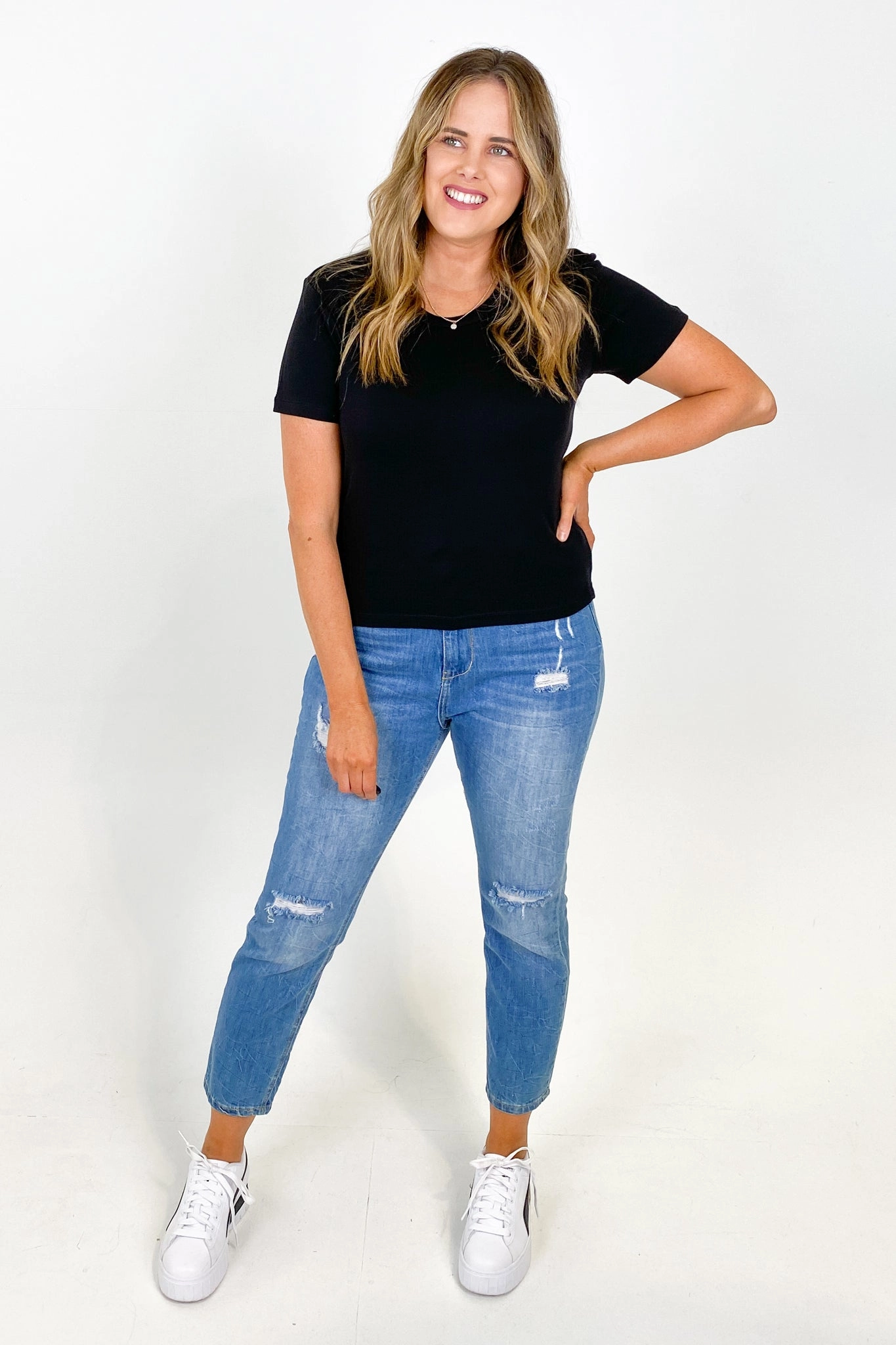 AS Colour Organic Rib Baby Tee Black