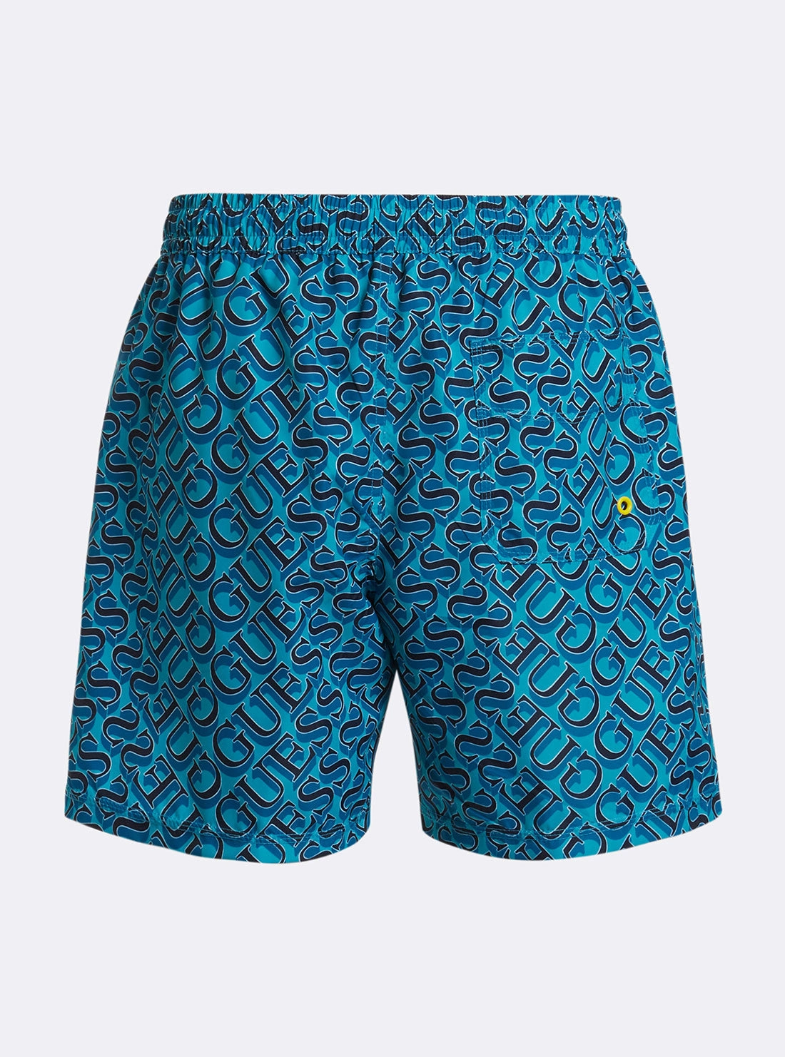 Blue Logo Nylon Woven Swim Trunks