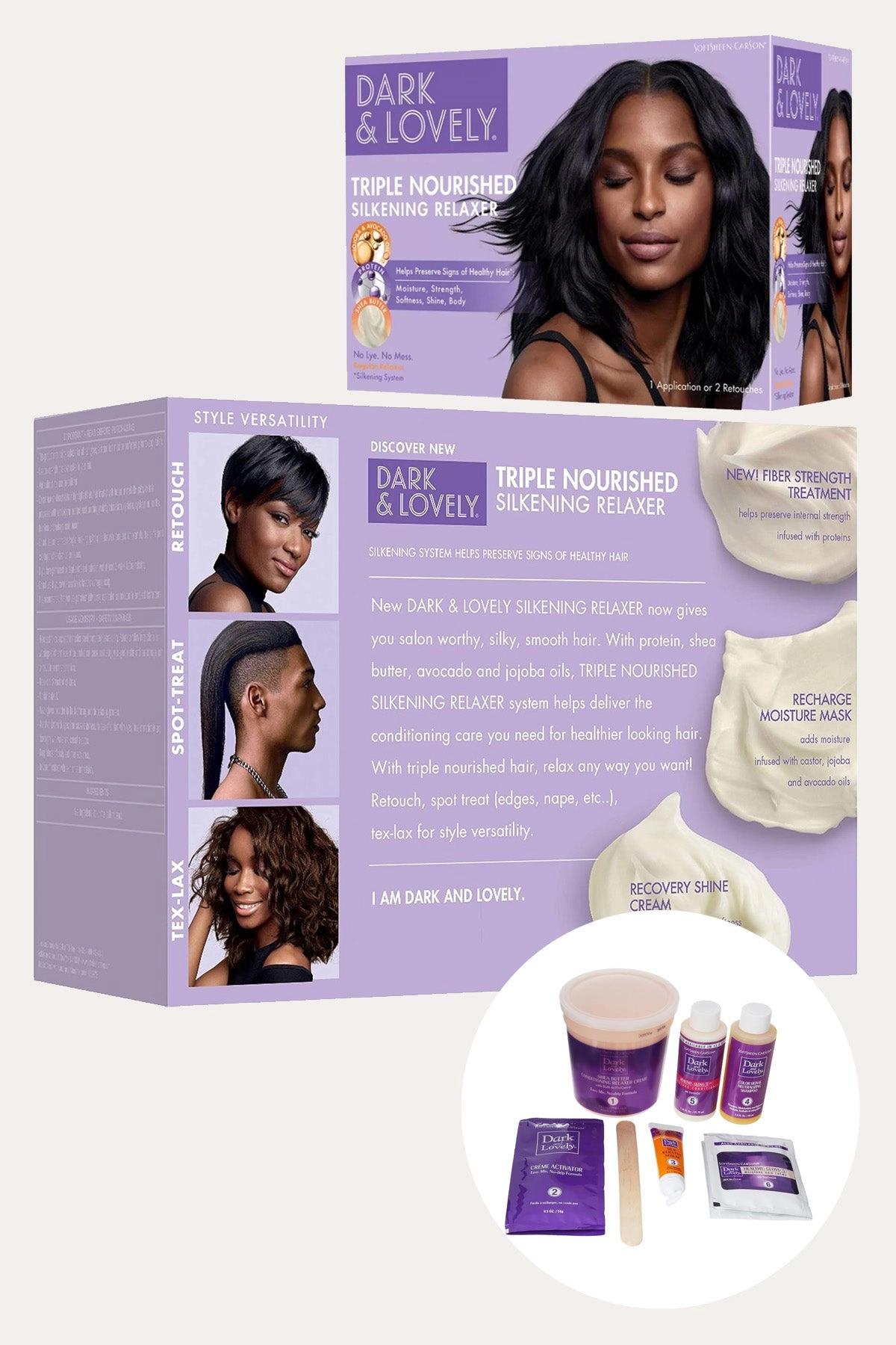 DARK AND LOVELY HEALTHY-GLOSS 5 SHEA MOISTURE NO LYE RELAXER