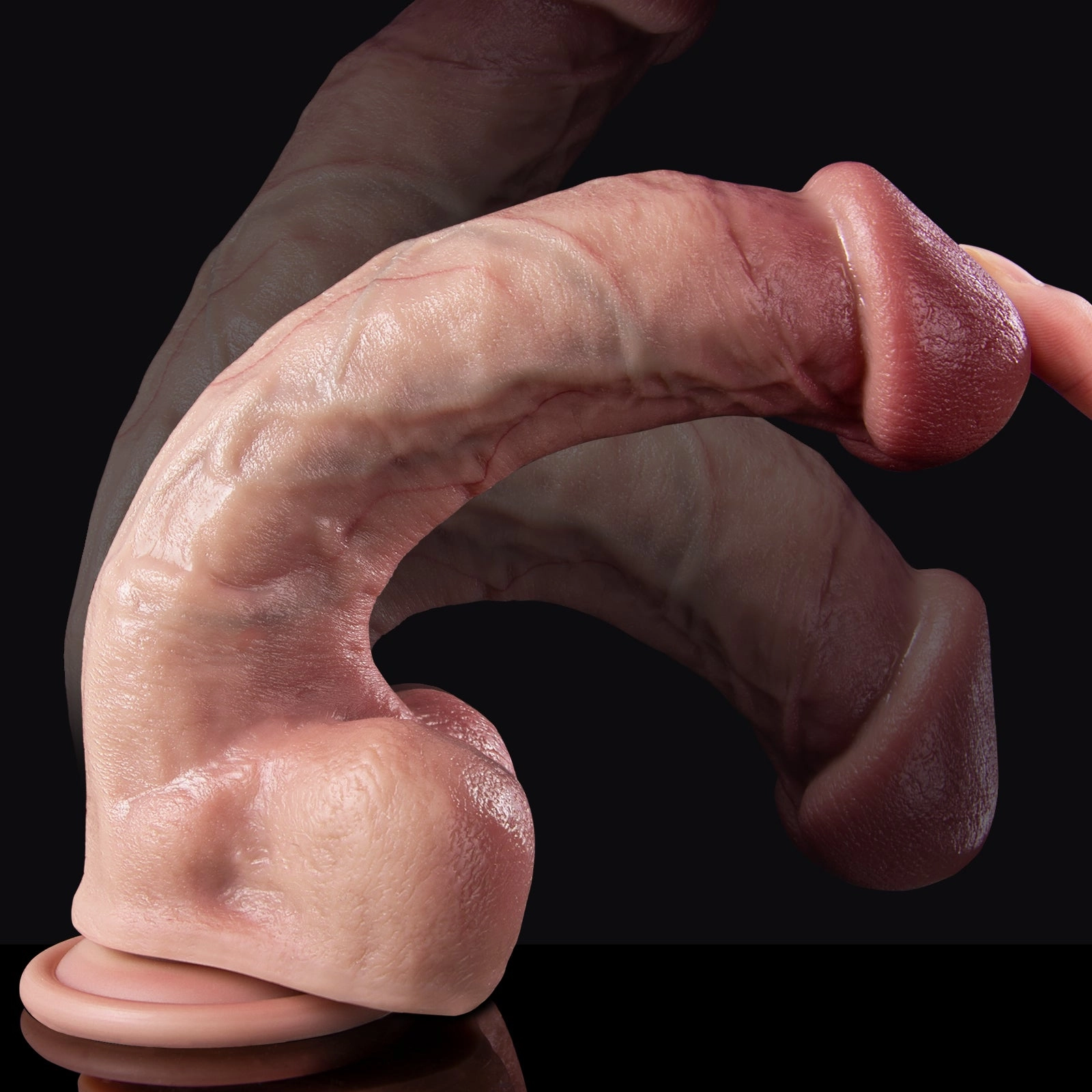 Flexy Pride Keel & Double Layer Silicone Lifelike Dildo