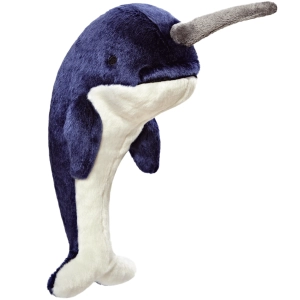 Fluff & Tuff Bleu Narwhal Blue Dog Toys