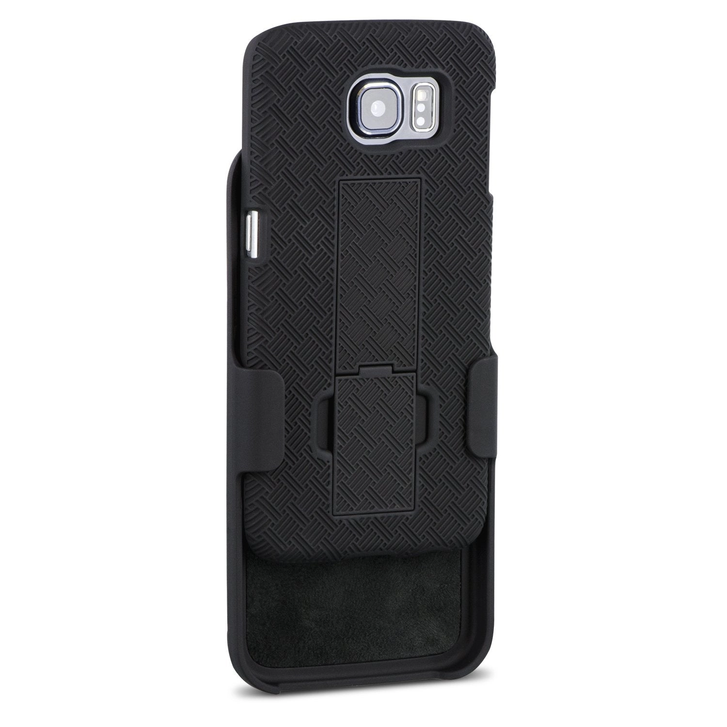 Galaxy S6 Case, Aduro Shell & Holster COMBO Case Super Slim Shell Case w/ Built-In Kickstand   Swivel Belt Clip Holster for Samsung Galaxy S6