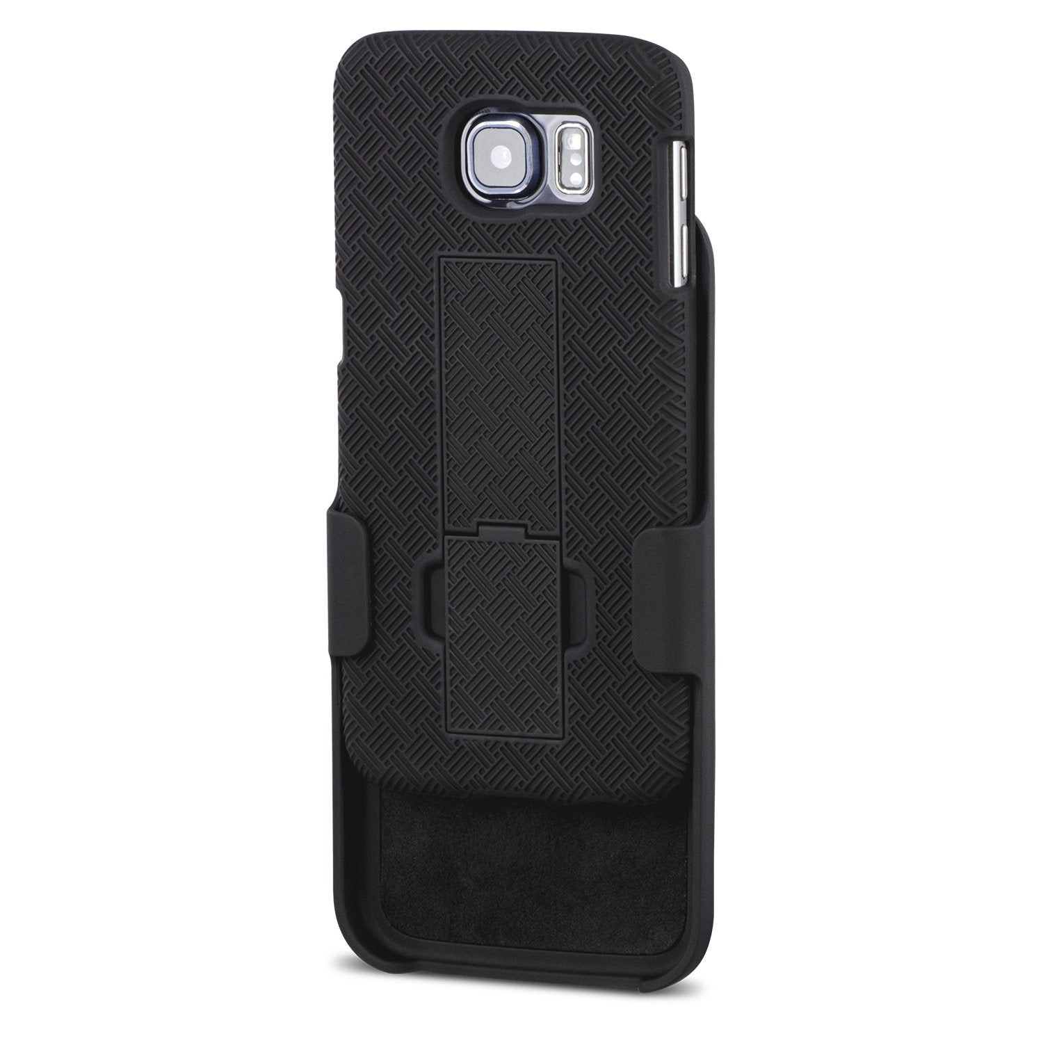 Galaxy S6 Case, Aduro Shell & Holster COMBO Case Super Slim Shell Case w/ Built-In Kickstand   Swivel Belt Clip Holster for Samsung Galaxy S6