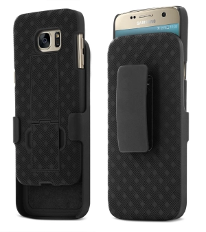 Galaxy S7 Case, Aduro Shell & Holster COMBO Case Super Slim Shell Case w/ Built-In Kickstand   Swivel Belt Clip Holster for Samsung Galaxy S7