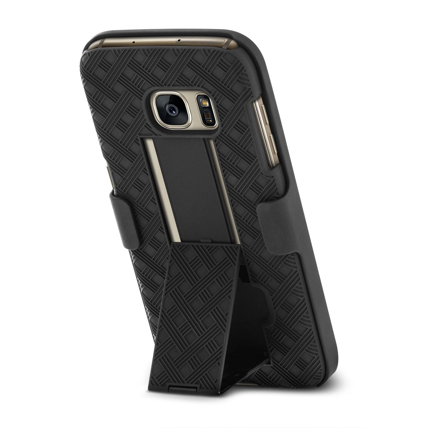 Galaxy S7 Case, Aduro Shell & Holster COMBO Case Super Slim Shell Case w/ Built-In Kickstand   Swivel Belt Clip Holster for Samsung Galaxy S7