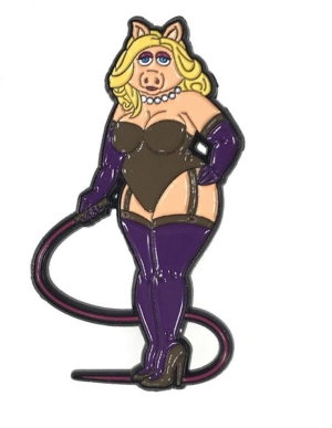 Geeky & Kinky Pins Miss Piggy BDSM Whip Pin