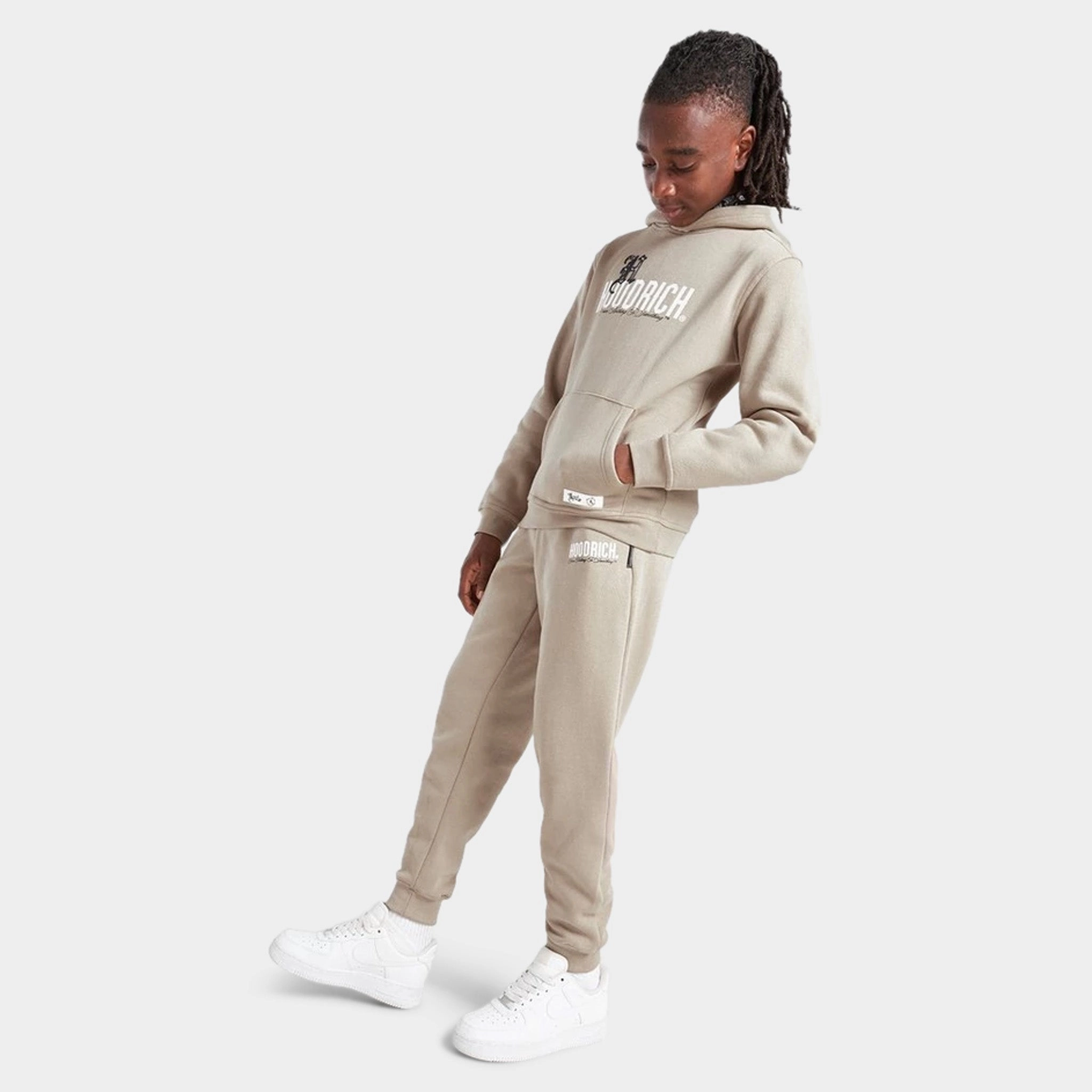 Hoodrich Junior Boys Eterno Joggers Oxford Tan / White - Black
