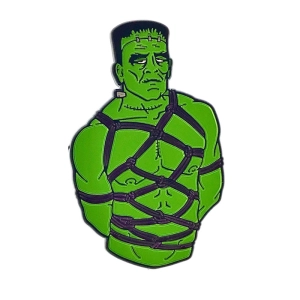 Kinky Frankenstein Rope Bondage Enamel Pin