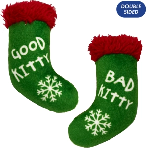 Kittybelles Good Kitty Bad Kitty Stocking Green Cat Toys