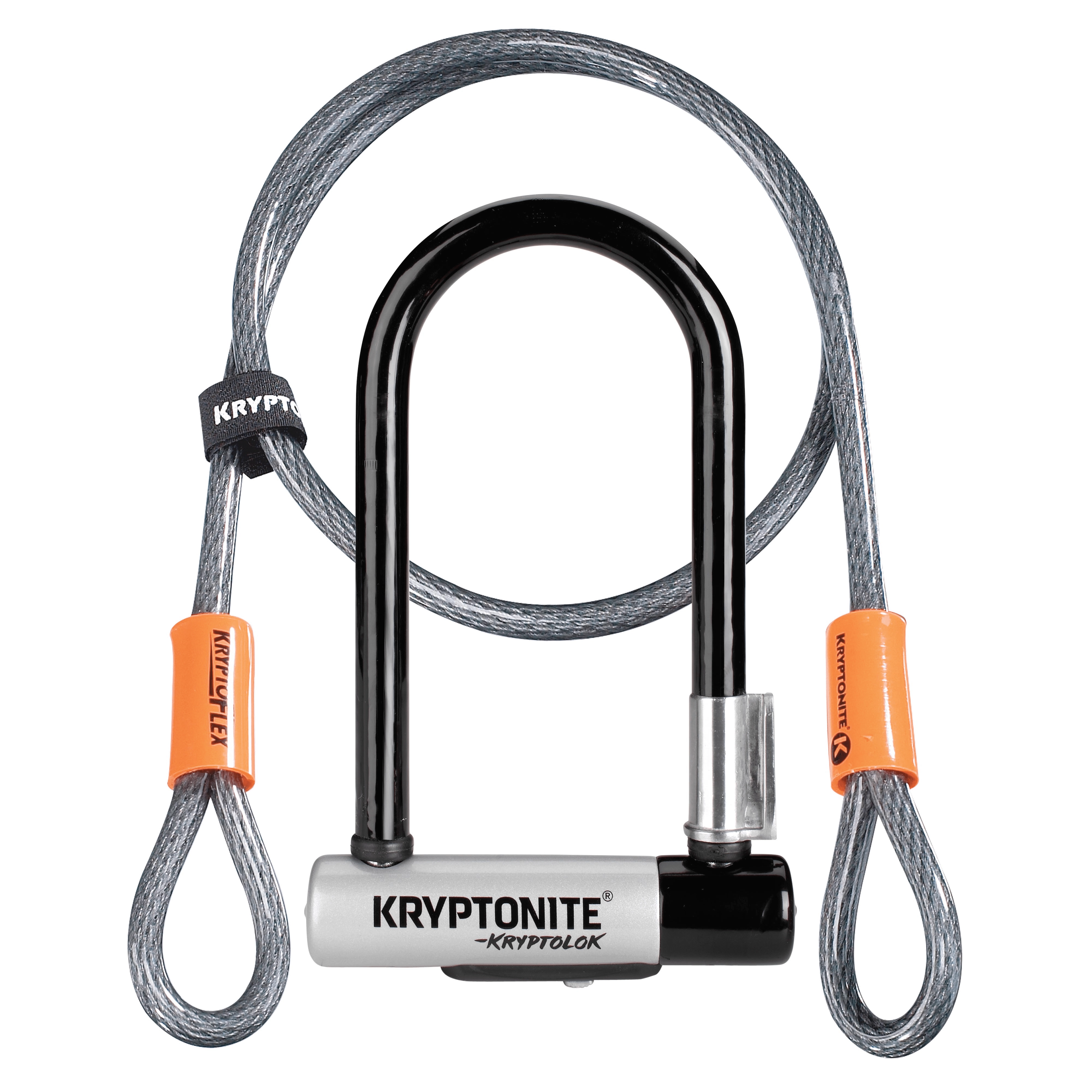 Kryptonite KryptoLok Mini U-Lock with 4' Flex Cable