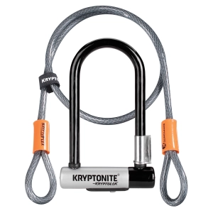 Kryptonite KryptoLok Mini U-Lock with 4' Flex Cable