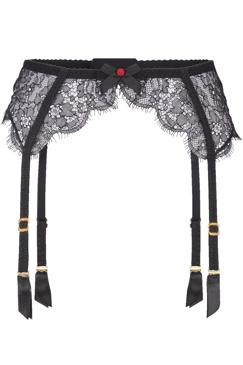 Lorna Lace Suspender Belt Black