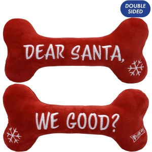Lulubelles Dear Santa We Good? Bone - Dog Toy