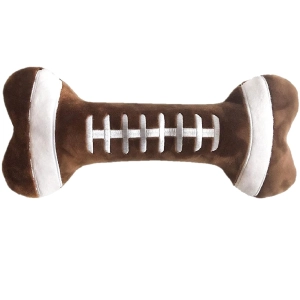 Lulubelles Football Bone Brown Dog Toys
