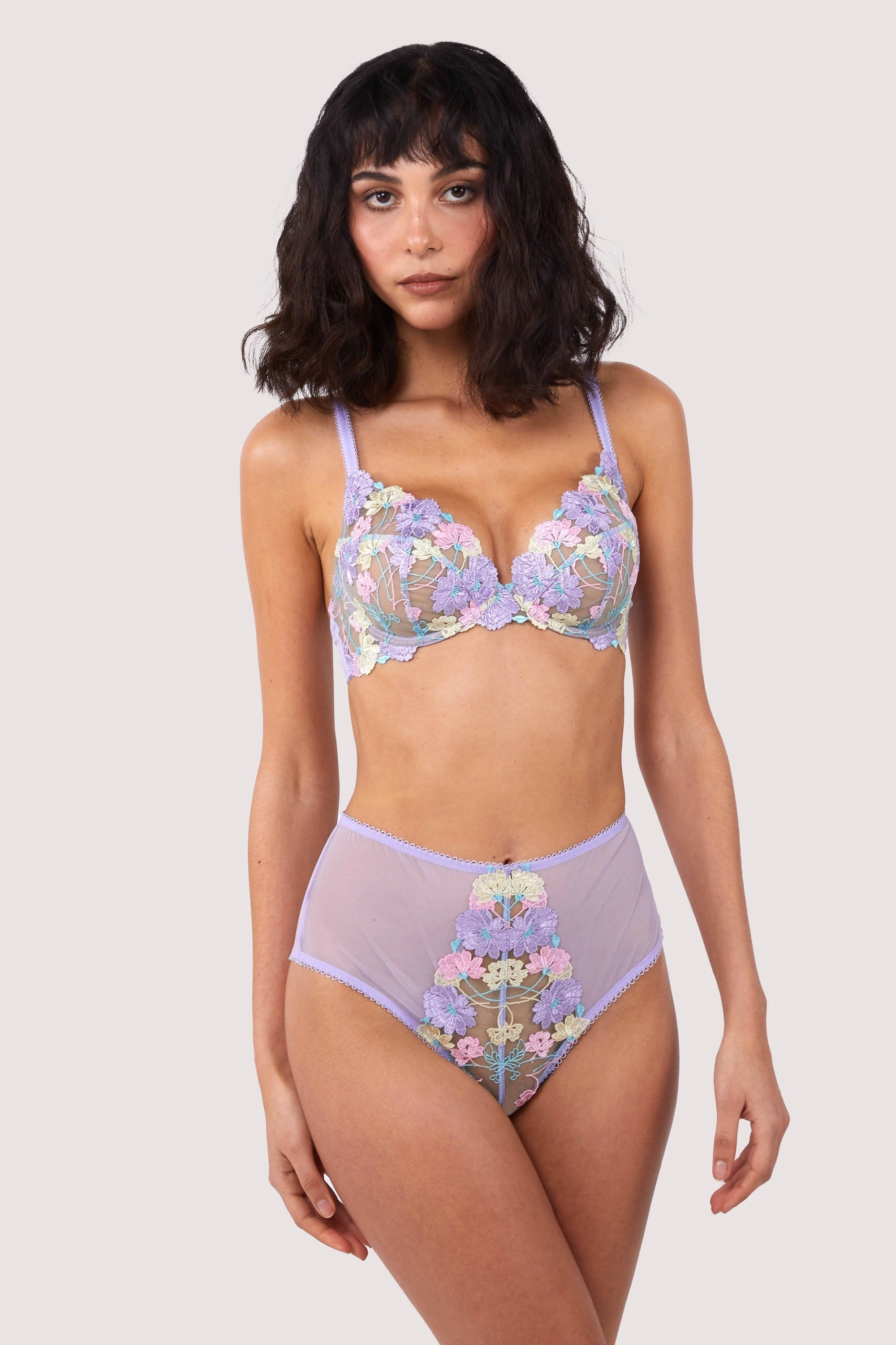 Luna Pastel Embroidered High Waisted Brief