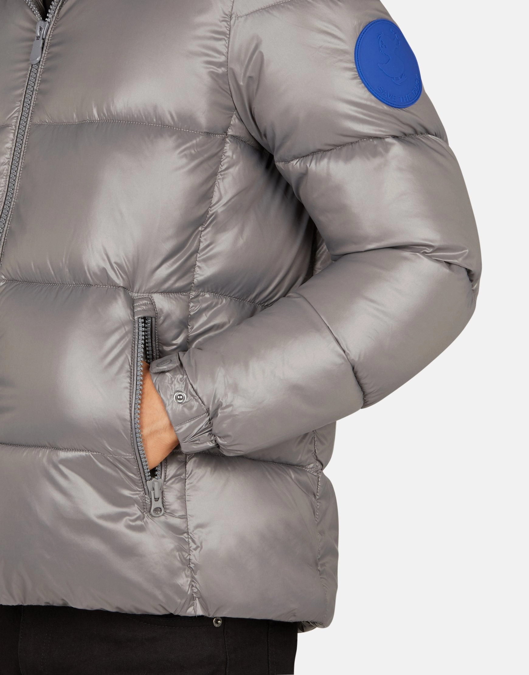 Men's Luck Quilted Hooded Puffer Jacket Midgrey