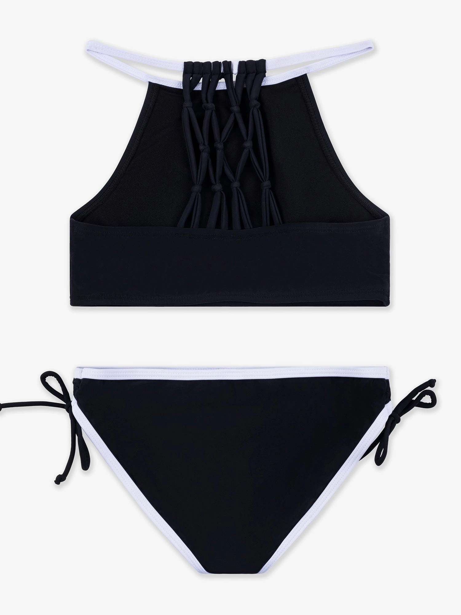 Mia Black and White Tankini Two Piece Swimsuit