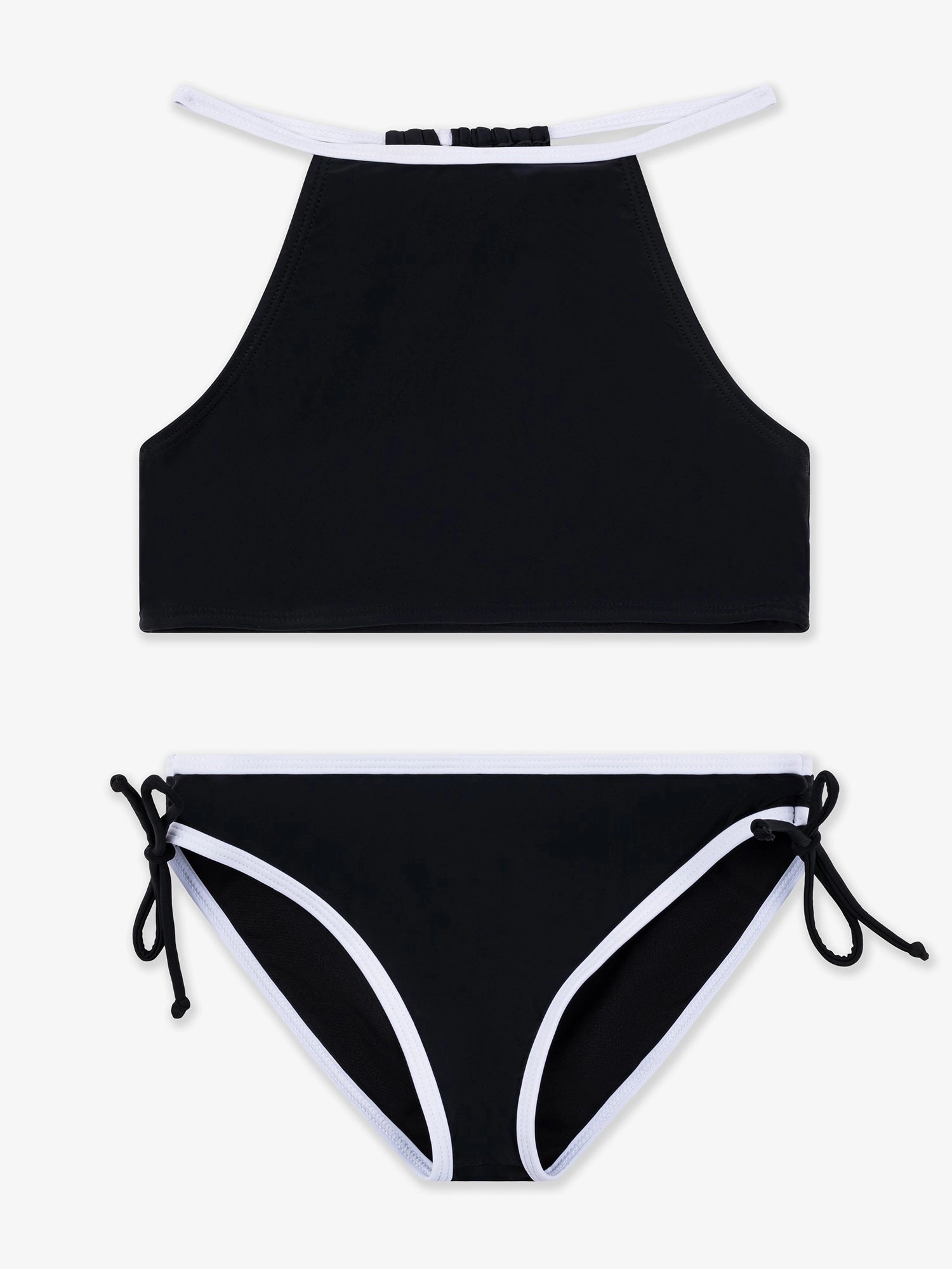 Mia Black and White Tankini Two Piece Swimsuit