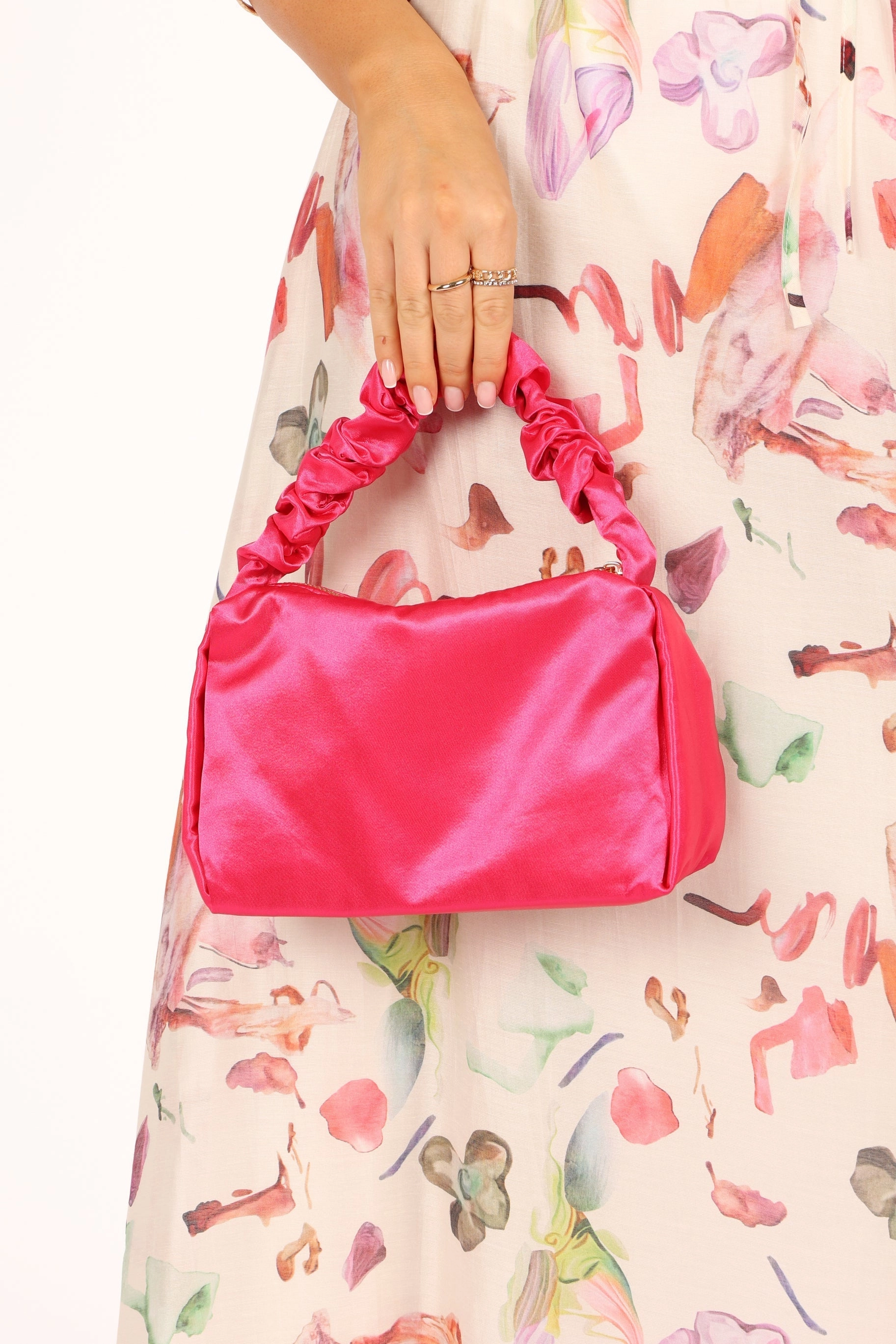 Mira Satin Bag - Pink