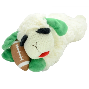 Multipet Tailgate Lamb Chop w/Football Multi Dog Toys