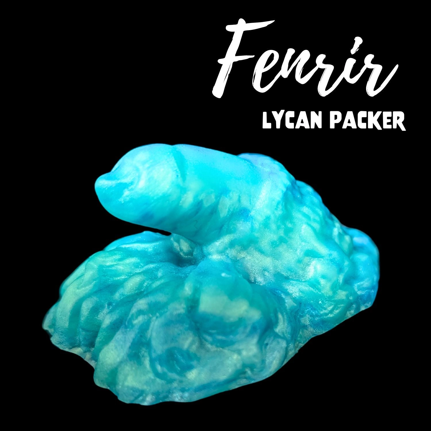Premade Small Fenrir, Lycan Packer - Blend Ocean Blue and Kreature Green - Classic Firmness