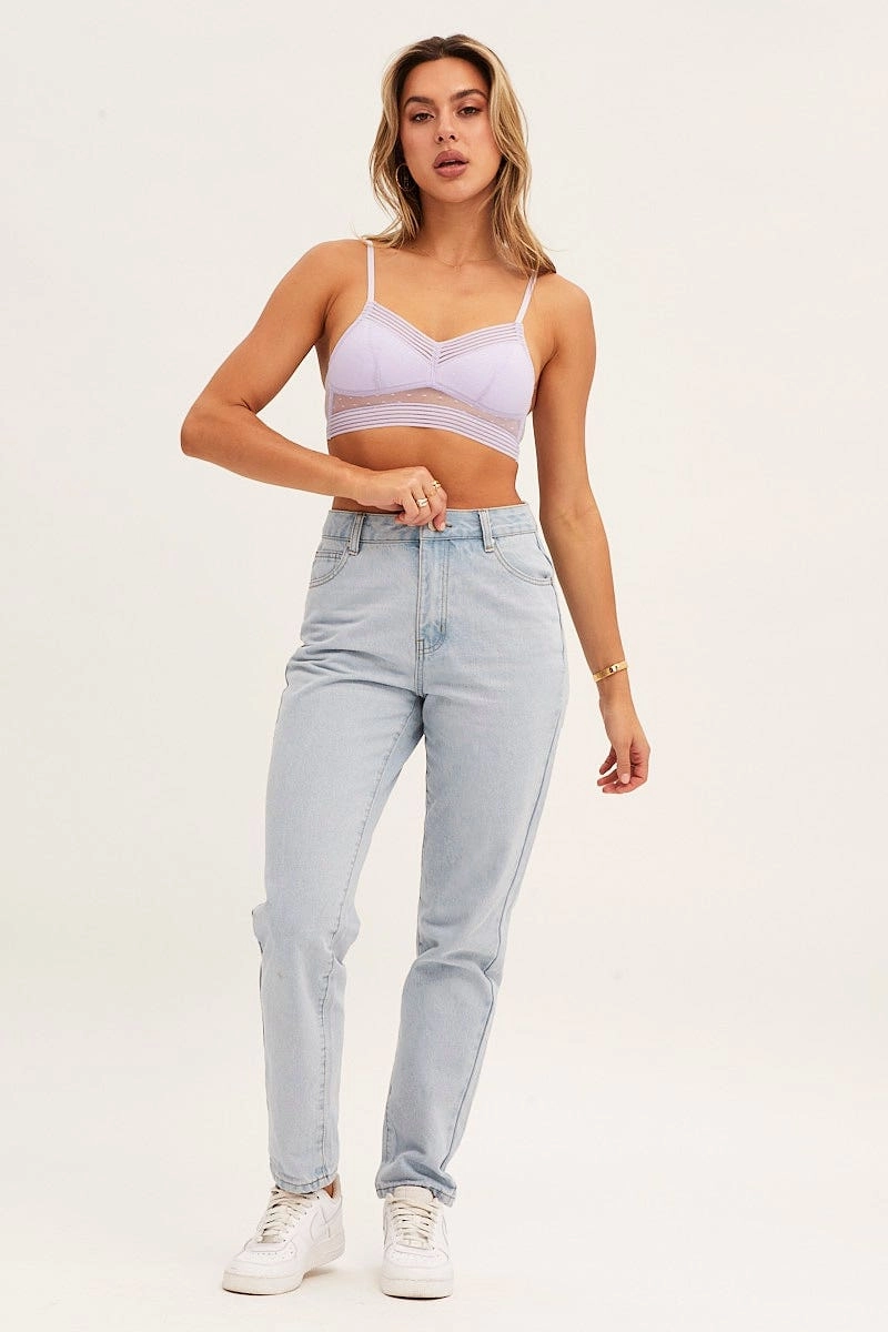 Purple Mesh Bralette