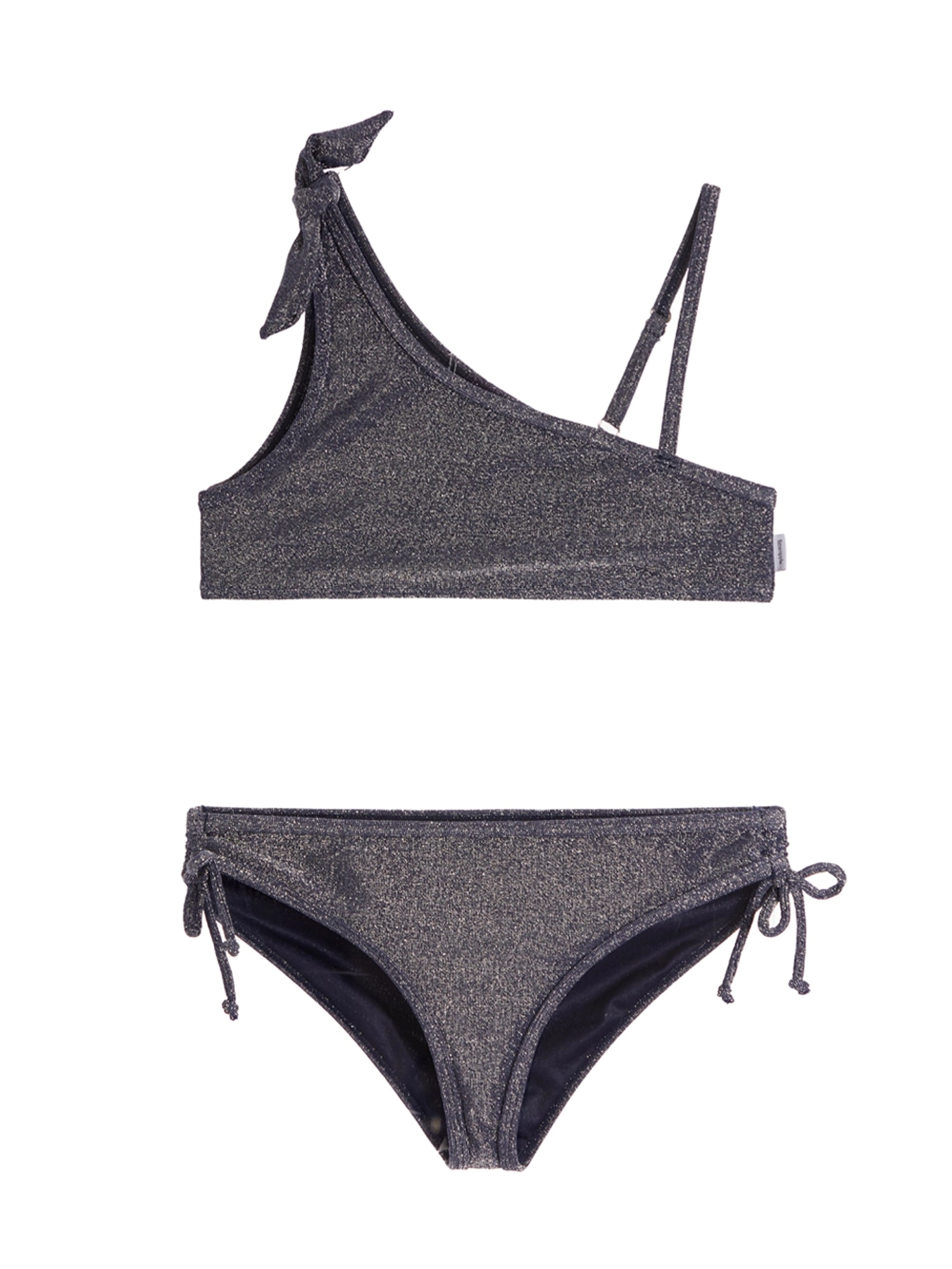 Rina Glitter Asymmetrical Bikini Swimsuit