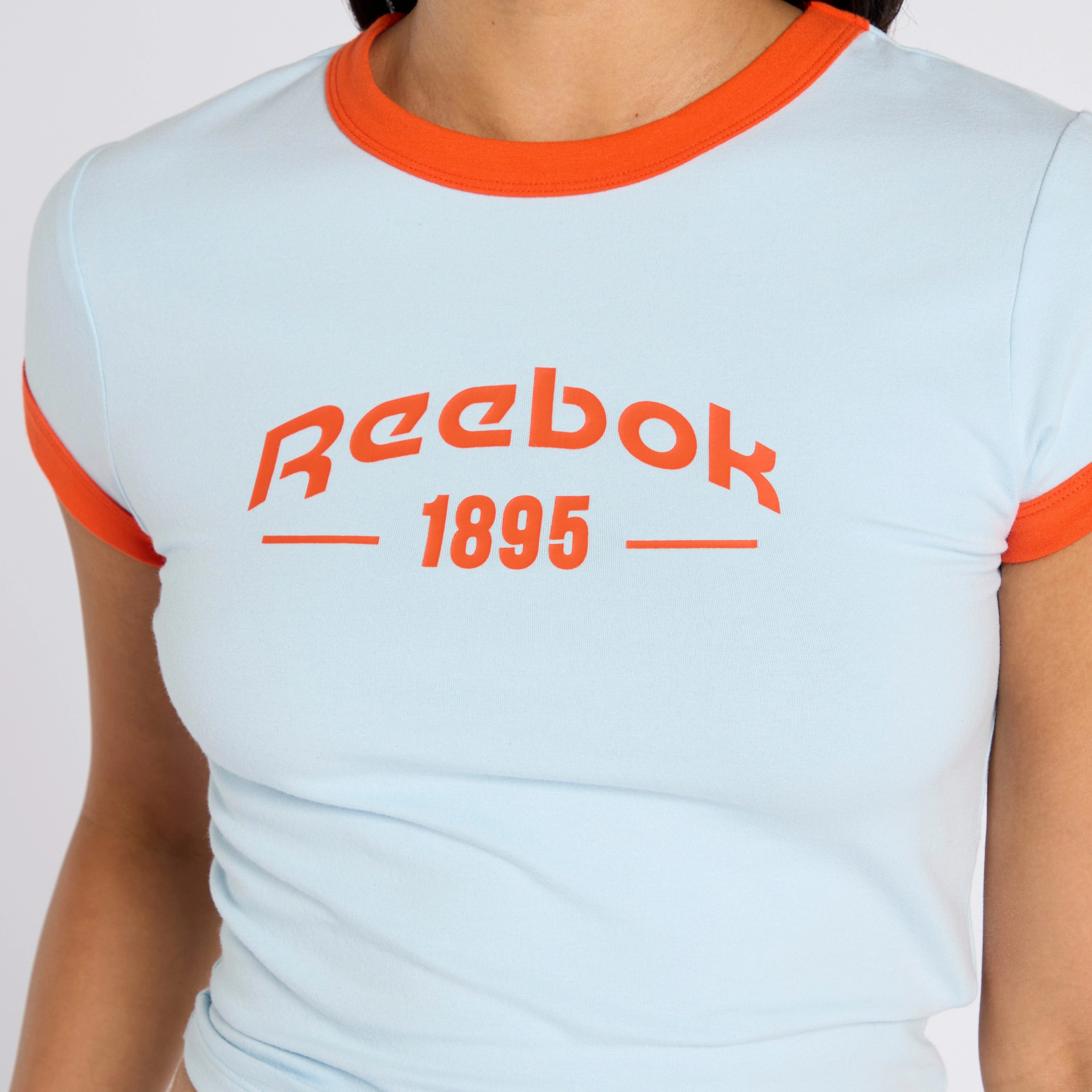 Ringer 95 Tee Soft Blue/ Pump Orange