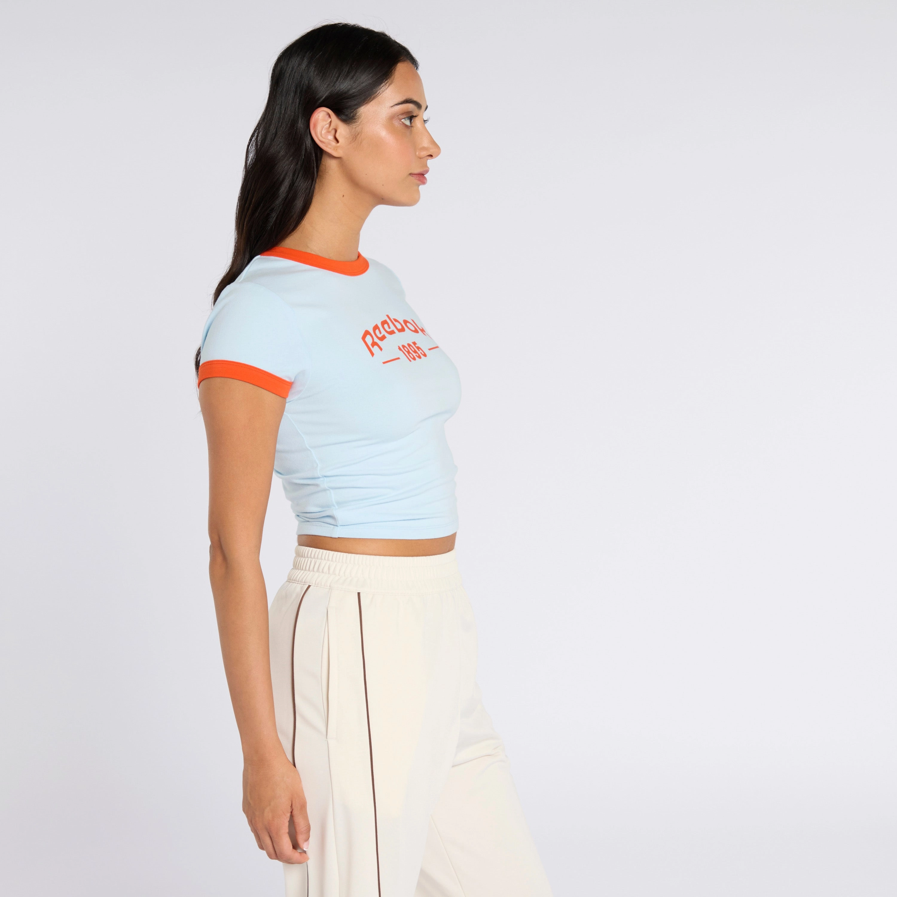 Ringer 95 Tee Soft Blue/ Pump Orange