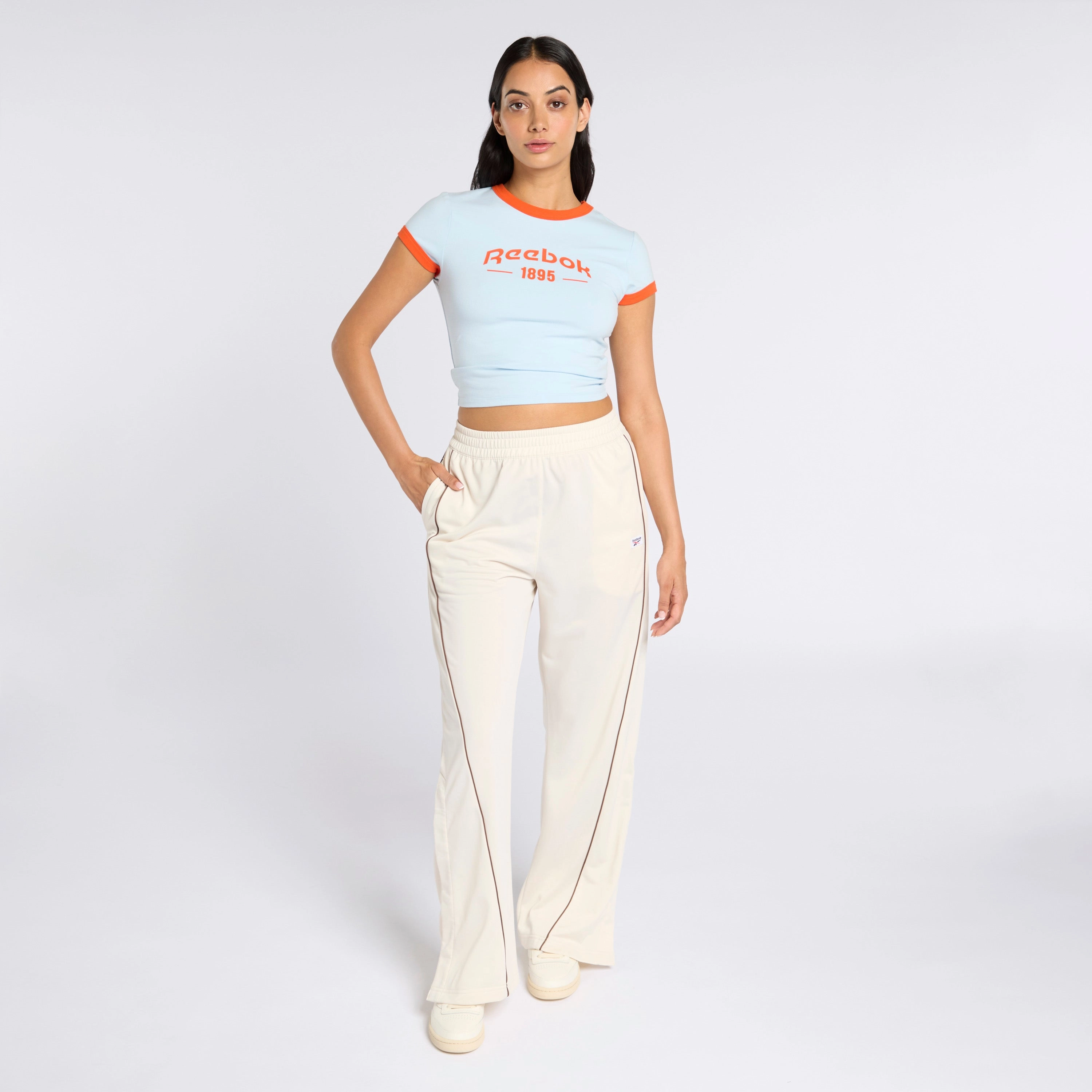 Ringer 95 Tee Soft Blue/ Pump Orange