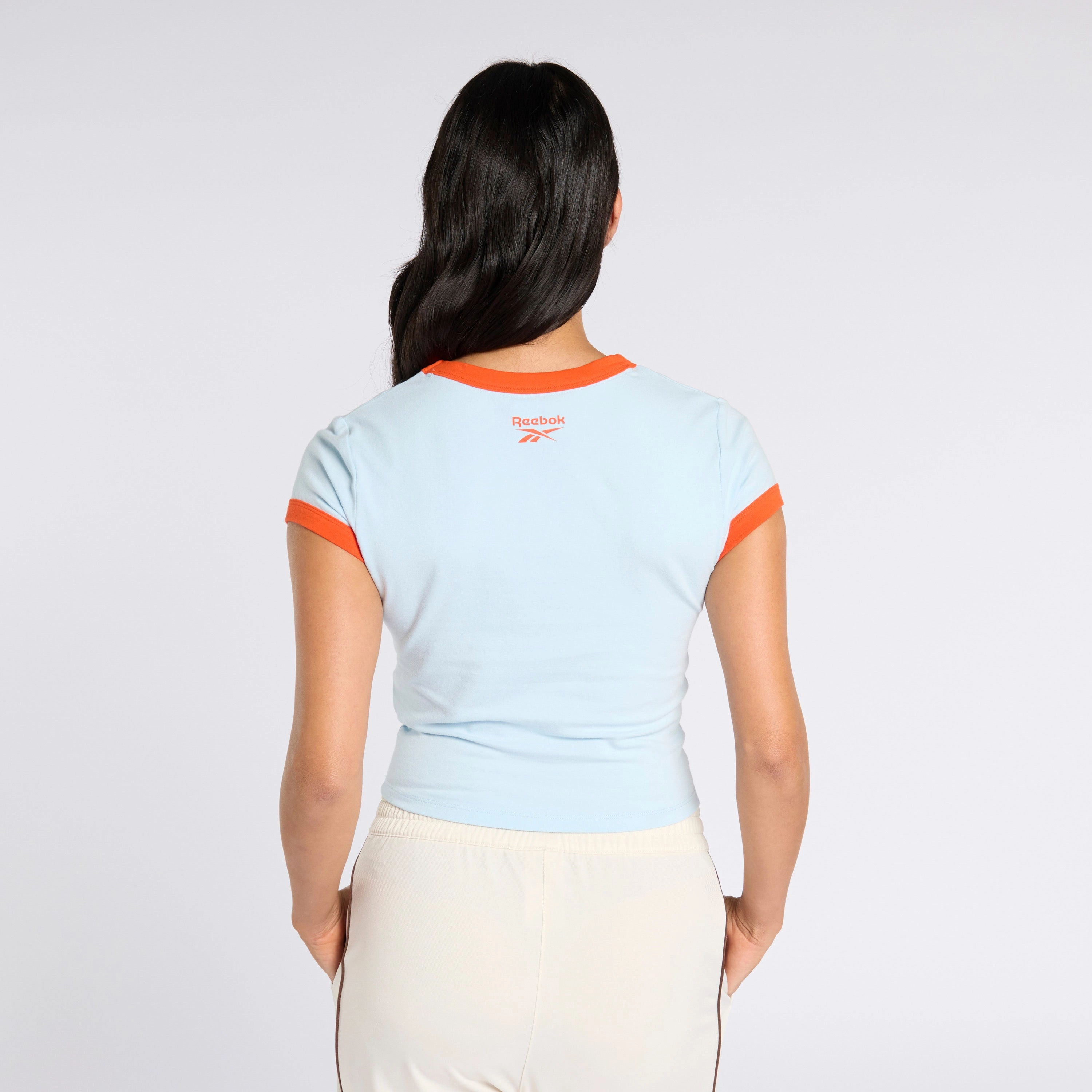 Ringer 95 Tee Soft Blue/ Pump Orange
