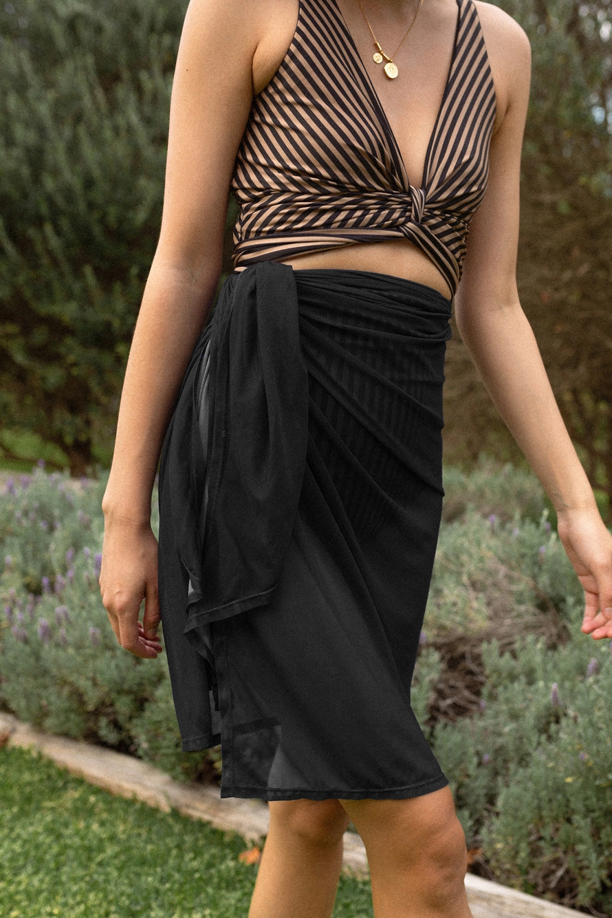 Riviera Mesh Sarong - Black
