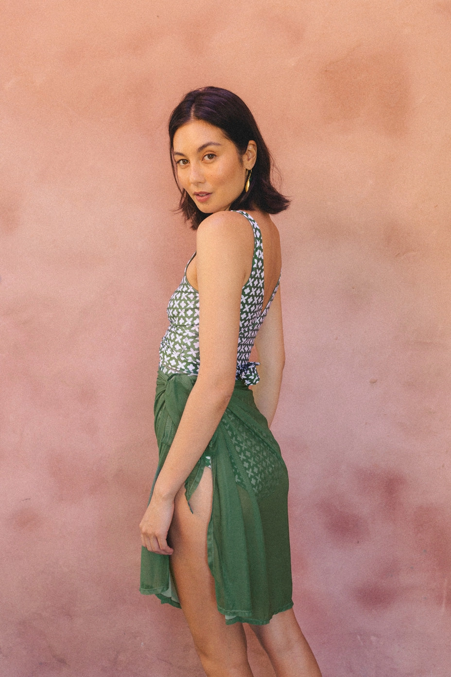 Riviera Mesh Sarong - Eden Green