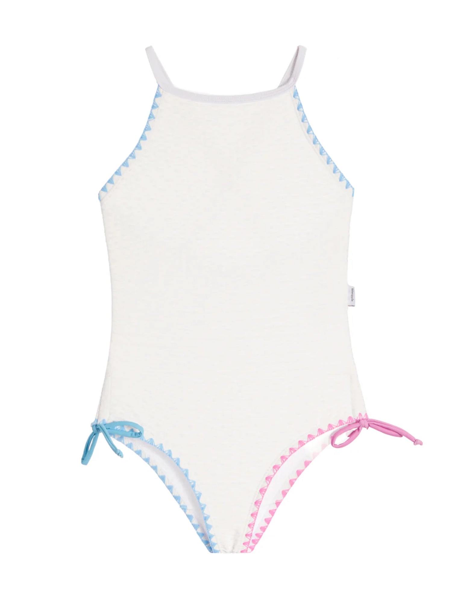 Sari Embroidered Trim One Piece Swimsuit