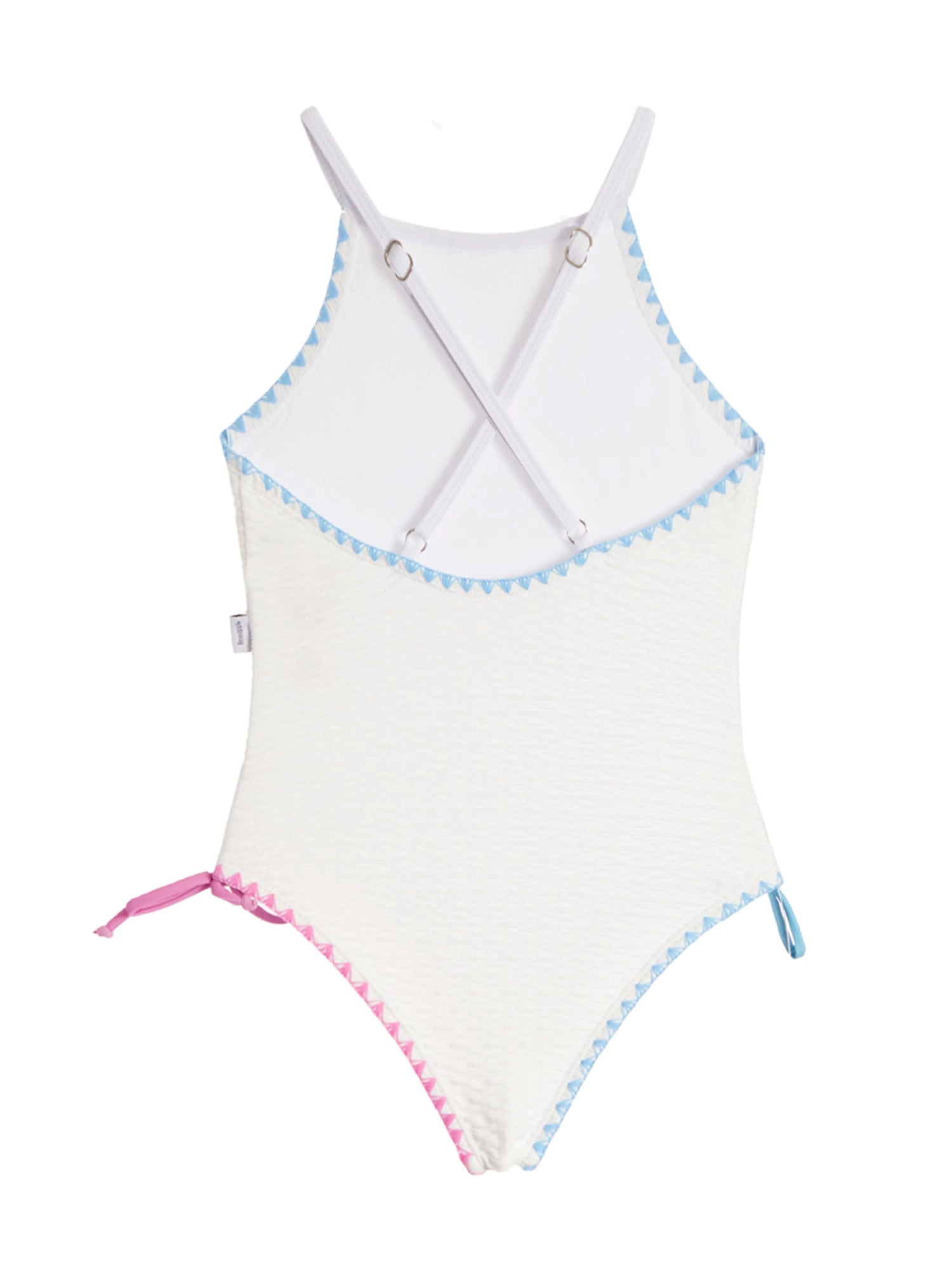 Sari Embroidered Trim One Piece Swimsuit