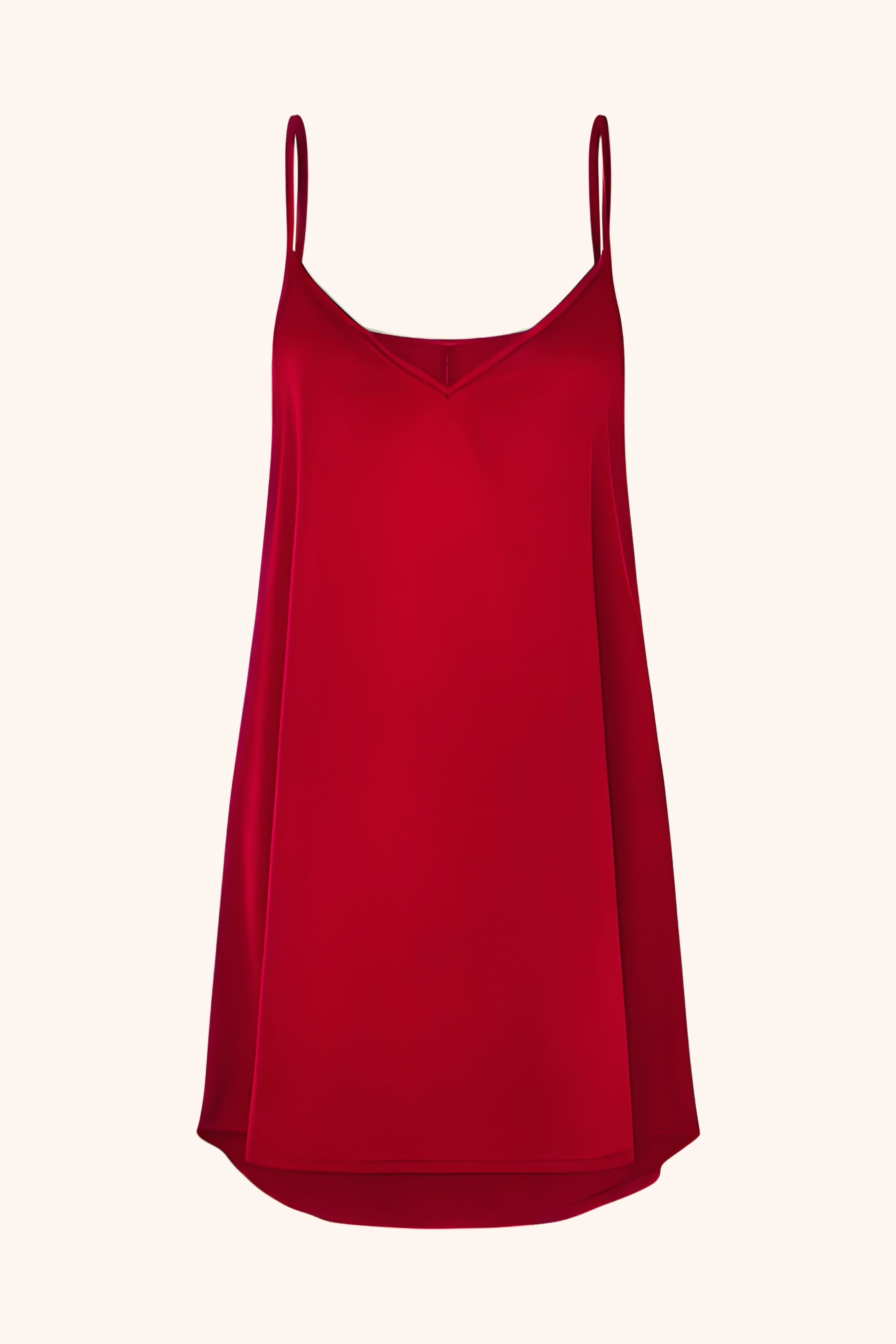 Silk Mini Dress Red