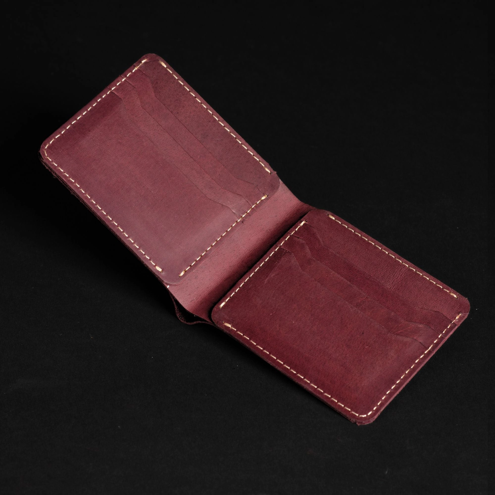 The Keystone Wallet - Burgundy Full-Grain Leather Wallet