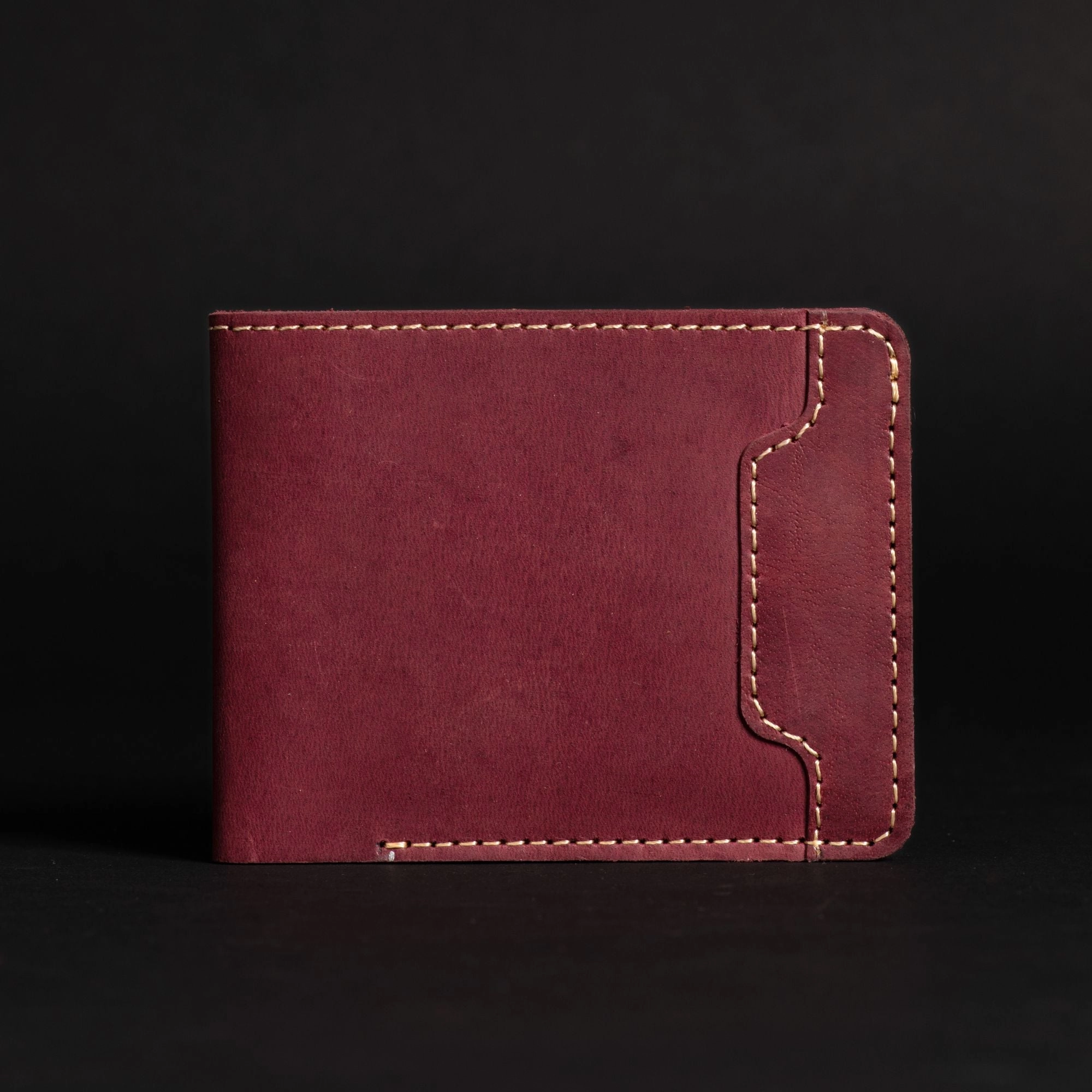 The Keystone Wallet - Burgundy Full-Grain Leather Wallet