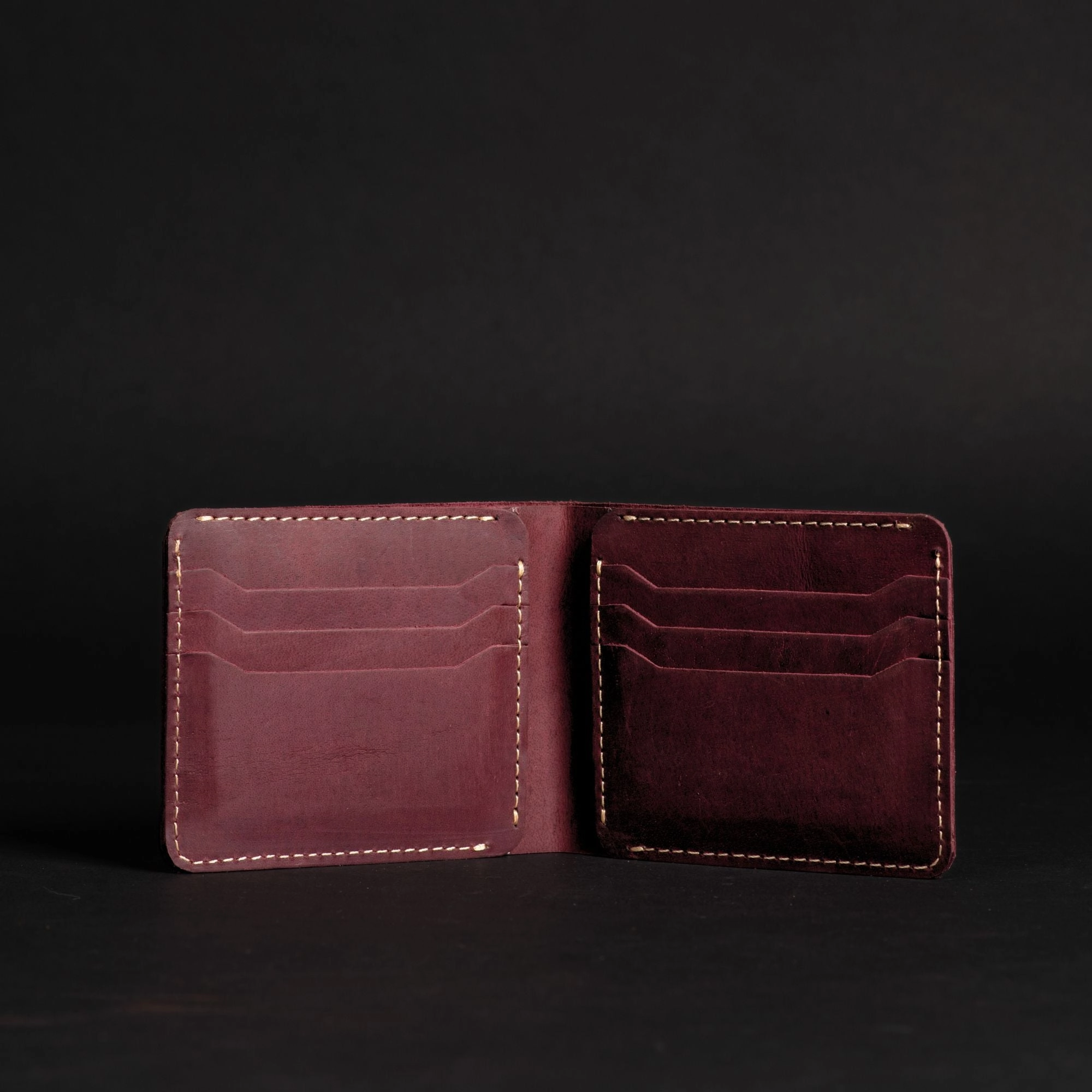 The Keystone Wallet - Burgundy Full-Grain Leather Wallet
