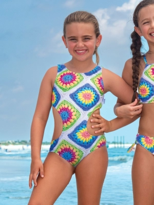 Tiril Printed Cut-Out One Piece Swimsuit