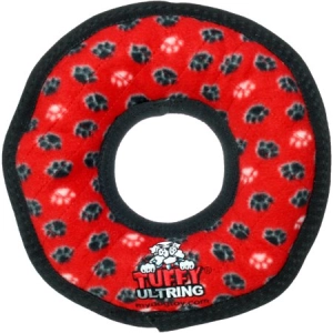 Tuffy Ultimate Ring Red Paws