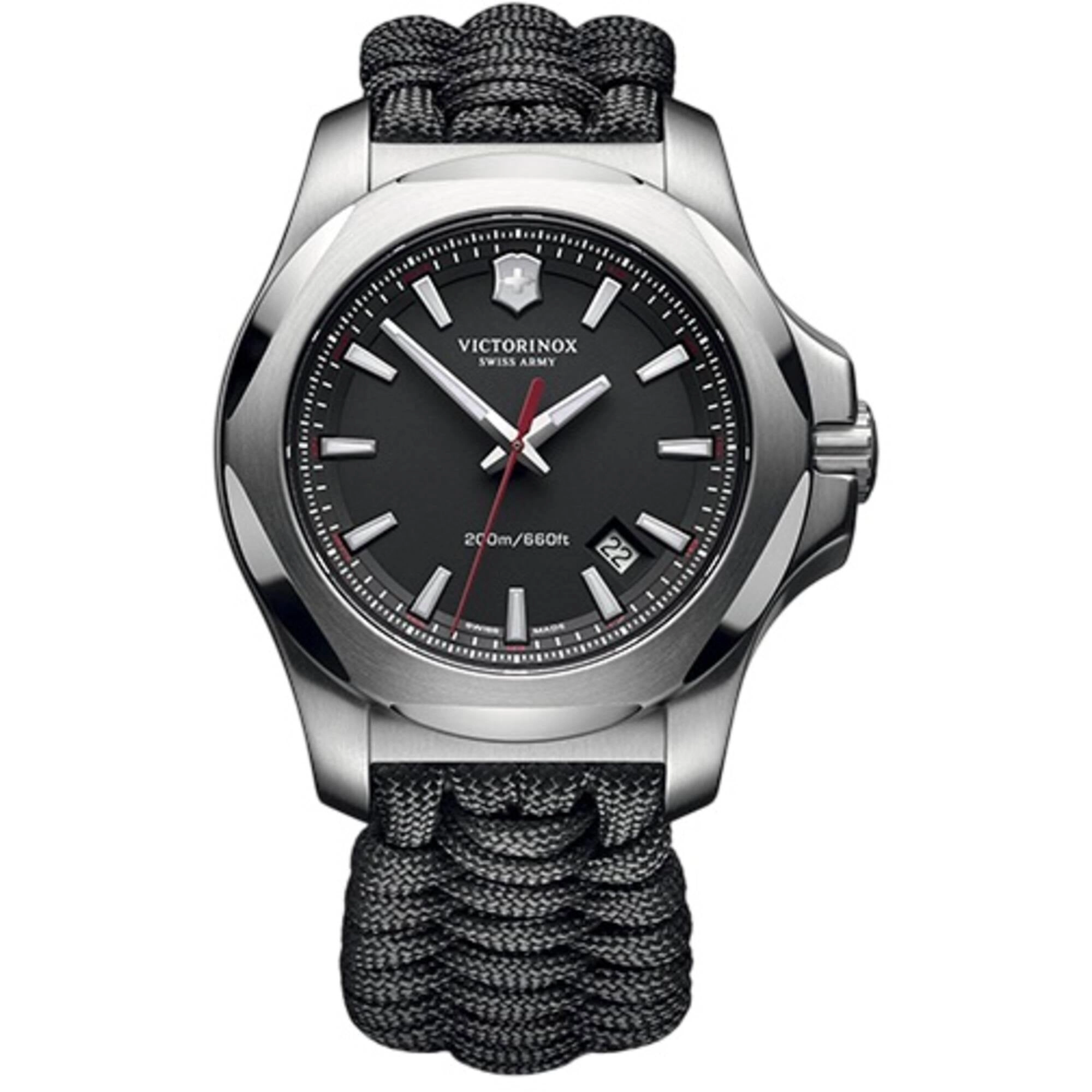 Victorinox Swiss Army Men's Watch - I.N.O.X. Quartz Black Dial Strap Dive | 241726
