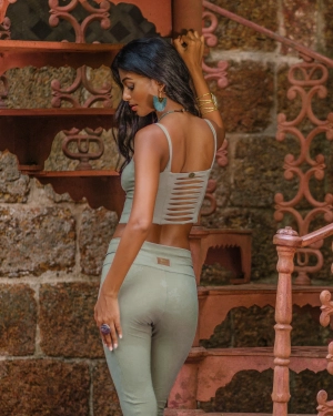 Wholesale - "NILAYA" Yoga Tank Top in Mint Green Color, Sexy Yoga Clothes