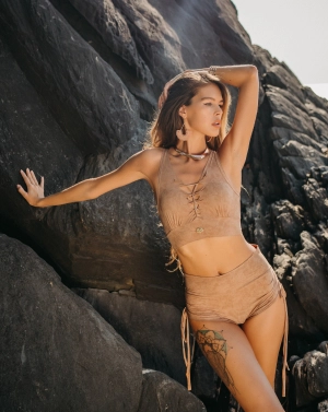 Wholesale - Yoga Tank Top in Shabby Beige, Sexy Yoga Clothes