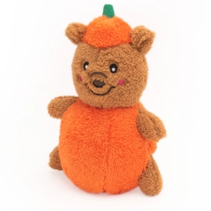 Zippy Paws Halloween Cheeky Chumz Pumpkin Bear Dog Toys